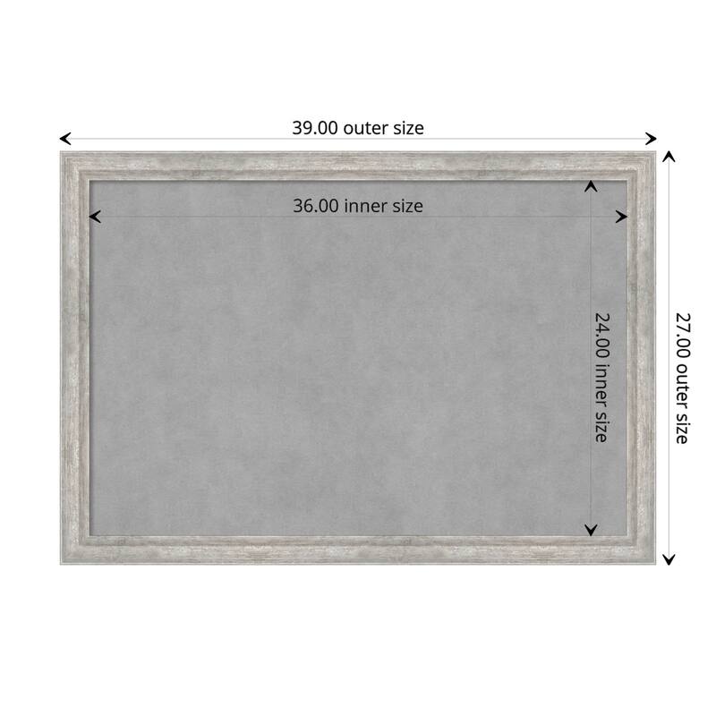 Amanti Art Angled Silver Framed Magnetic Board - Board Size 36x24