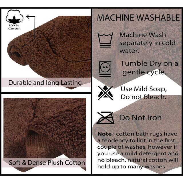 Home Weavers Waterford Collection Absorbent Cotton Machine Washable and Dry Runner Rug