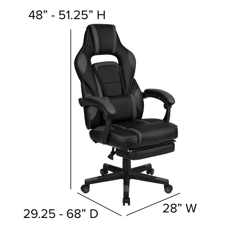 Gaming Bundle-Cup/Headphone Desk & Reclining Footrest Chair