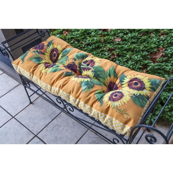 Shop 37" Yellow and White Sunflower Themed Indoor/Outdoor ...
