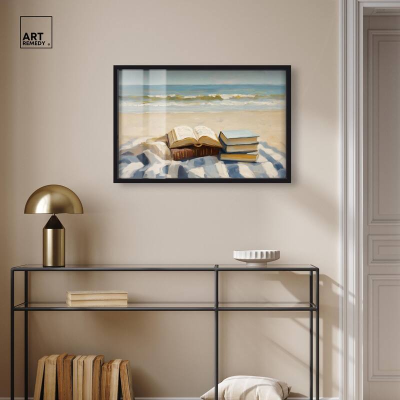 Beach Reading Shadowbox by Art Remedy