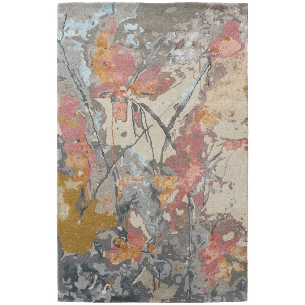 Hand Tufted Floral Traditional Durable Area Rug - 2' x 3'