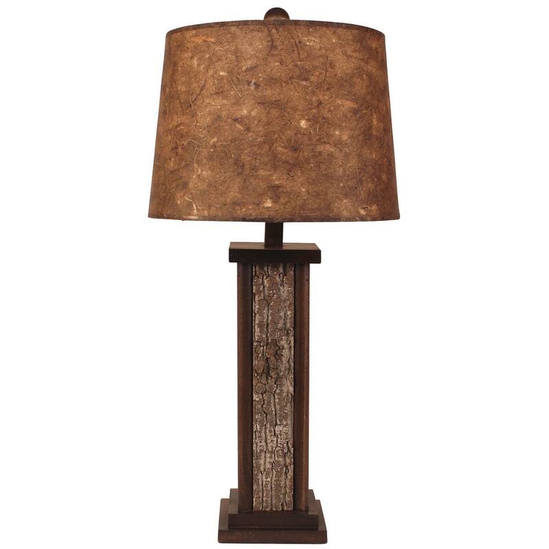 Rustic Aspen and Poplar Bark Table Lamp