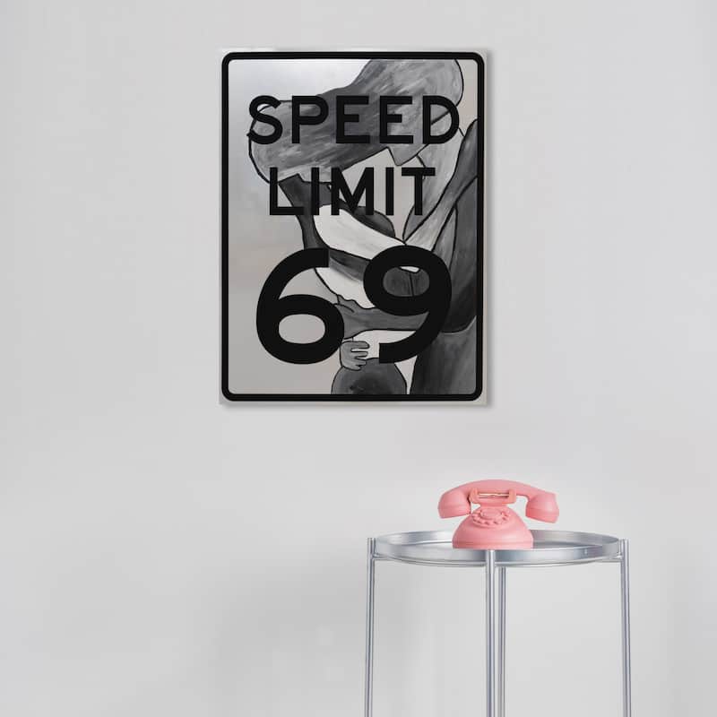 Wynwood Studio JJ Hammond - Speed Limit 69 II Modern & Contemporary Wall Art Canvas Print - 16 x 20