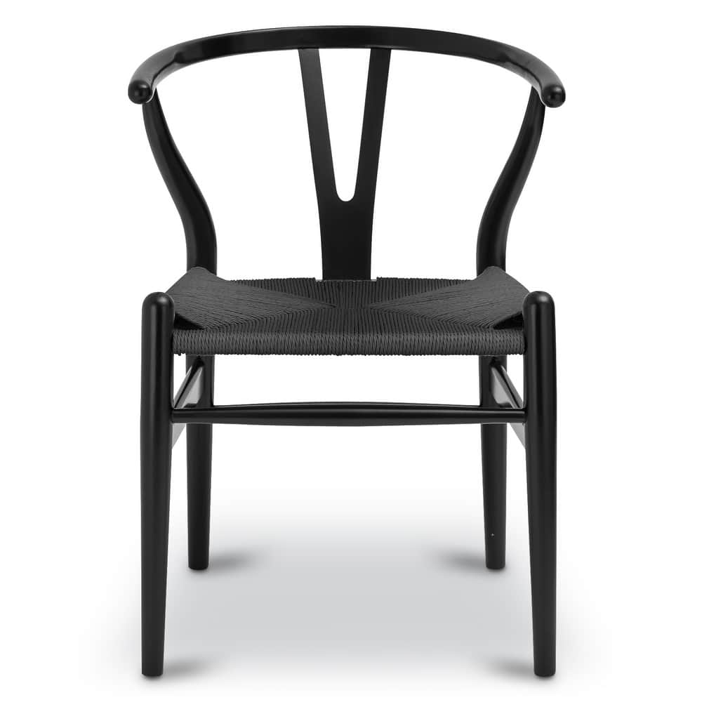 Poly & Bark Weave Chair - Solid Wood with Woven Seat