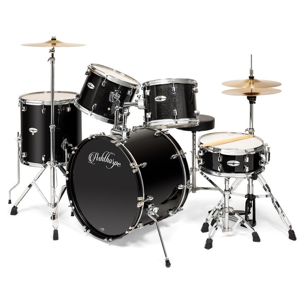 Adult Drum Set with Remo Heads & Brass Cymbals (Set of 5) by Ashthorpe