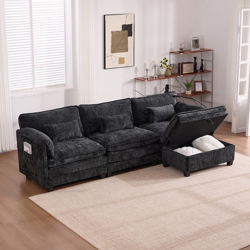 GDFStudio - UNITED WE WIN 112" Oversized Sectional Sofa Cloud Couch for Living Room