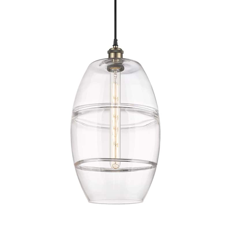 Innovations Lighting 516-1P-19-10 Vaz Pendant Vaz 10" Wide Mini - Black Antique Brass / Clear