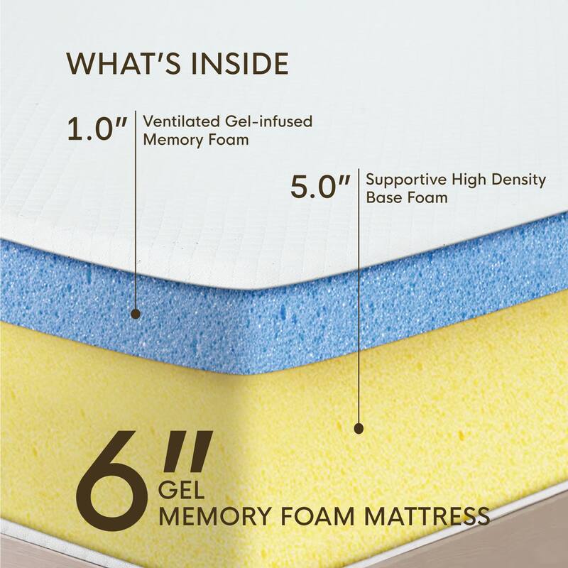 Jown Industrial Black 3-Piece Gel Memory Mattress & Metal Bunk Bed Set by Furniture of America