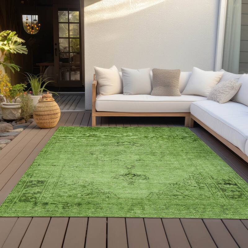 Machine Washable Indoor/ Outdoor Chantille Vintage Traditional Rug