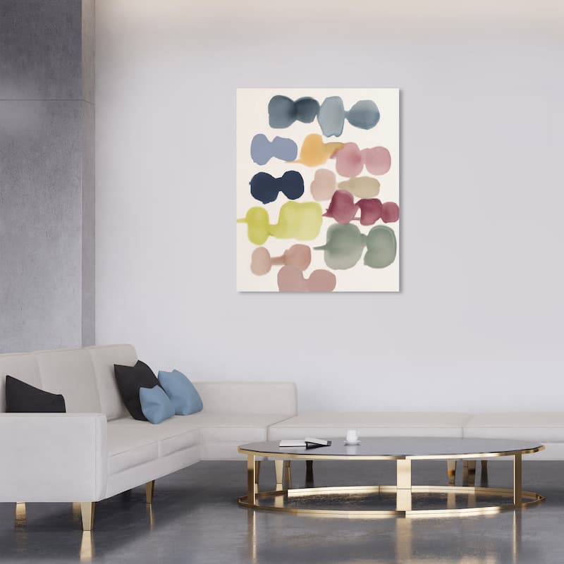 Wynwood Studio Canvas Abstract Ink Splotches Summer Blue and Modern & Contemporary Wall Art Canvas Print - 36 x 30