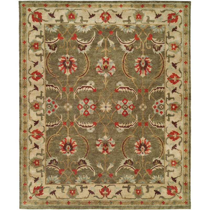 Traditional Multi-Colored Hand-Knotted Wool Area Rug - 2'6" x 10' - Multi-Colored