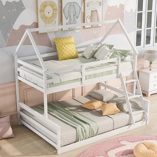 Twin Over Full Bunk Bed for Home with Built-in Ladder - Bed Bath ...