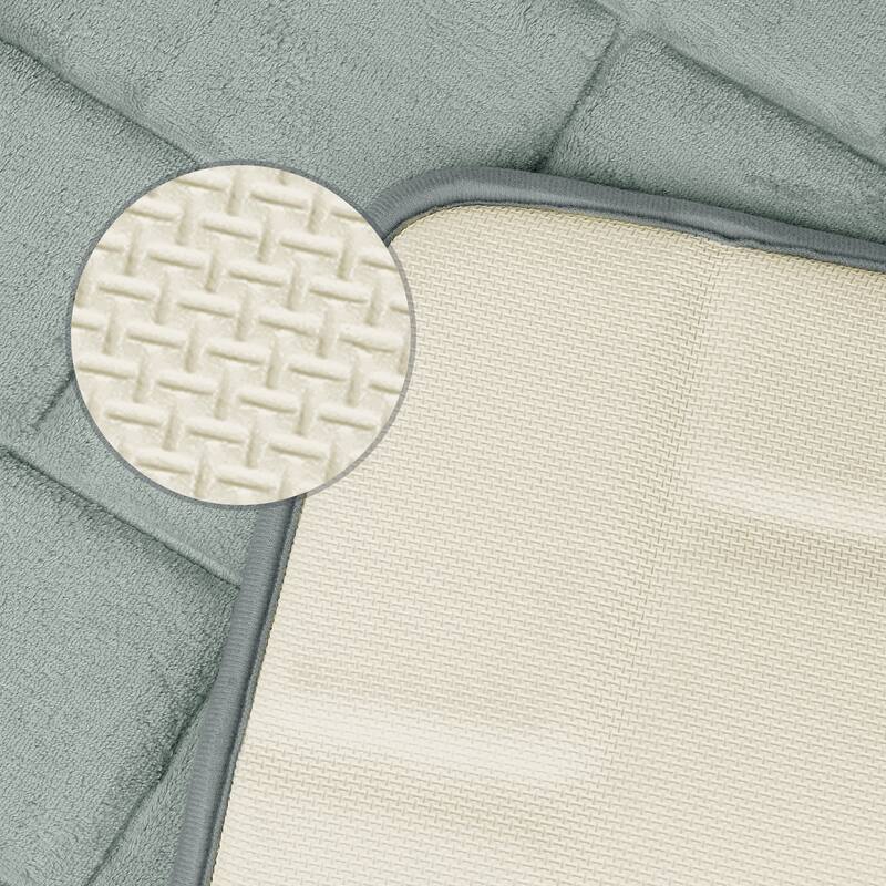 Memory Foam Bath Mat, Soft Absorbent Bathroom Rug Non-Slip Dry Fast