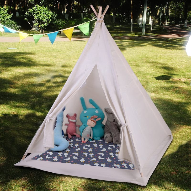 Indoor Dollhouse Indian Play Tent Children Teepee Tent - 47 in. x 47 in.x 52 in.