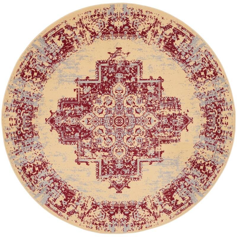 Nourison Grafix Distressed Vintage Medallion Area Rug