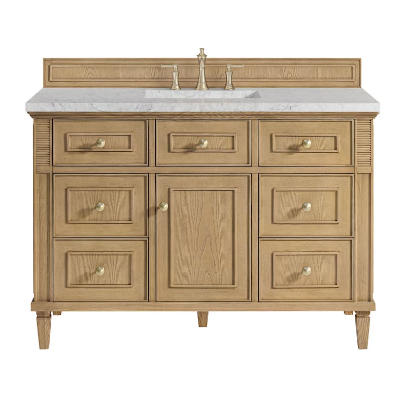 James Martin Vanities 424-V48-3EJP Lorelai 48" Single Basin Wood - Light Natural Oak - Oak Finish