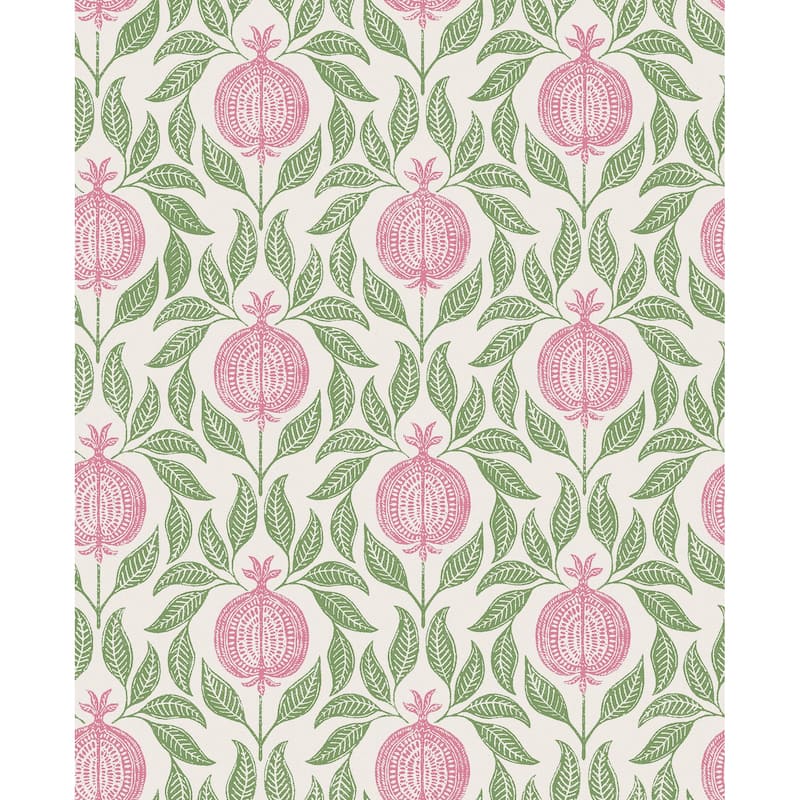 Graham & Brown Apple of Grenada Pink & Green Wallpaper
