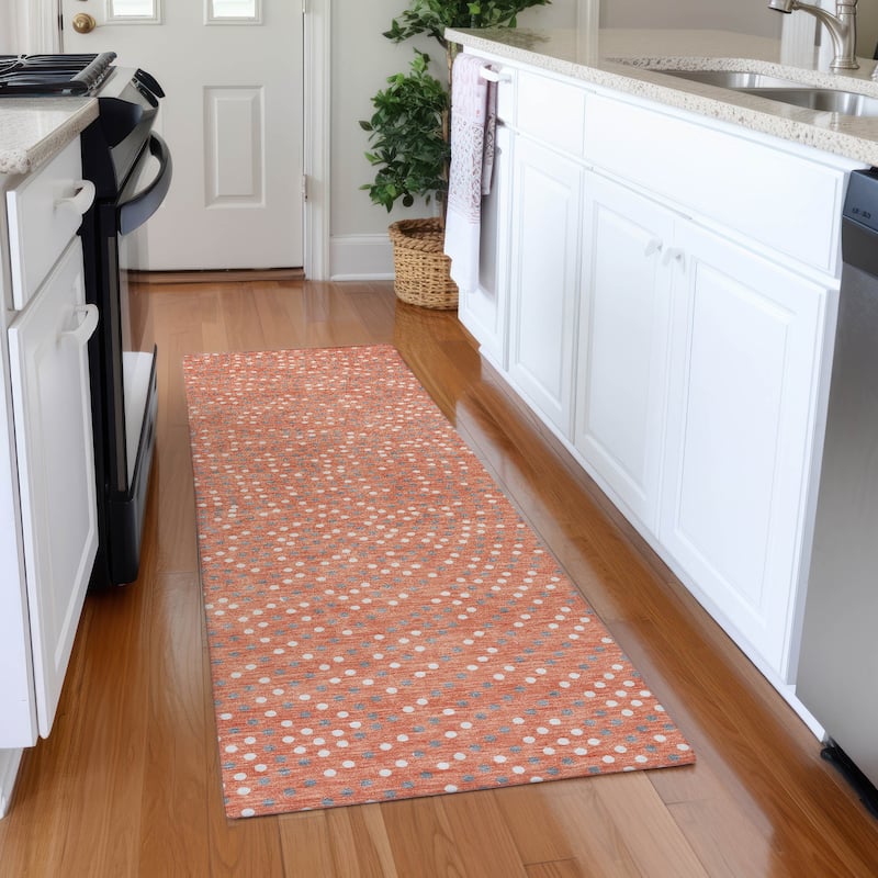Premium Washable Super Soft Modern Confetti Mayfield Rug - Salmon - 2'3" x 7'6"