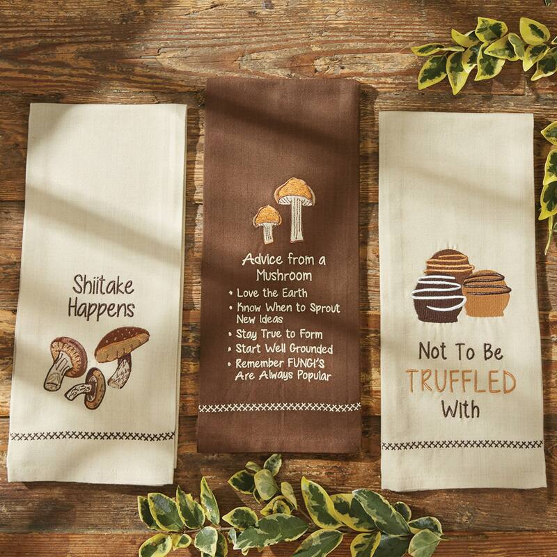 Park Designs Shiitake Happens Dishtowel Set of 2 - 28 x 18 x 0.2