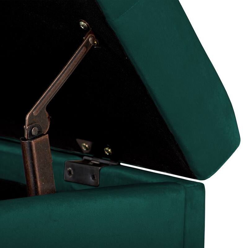 Velvet Storage Ottoman