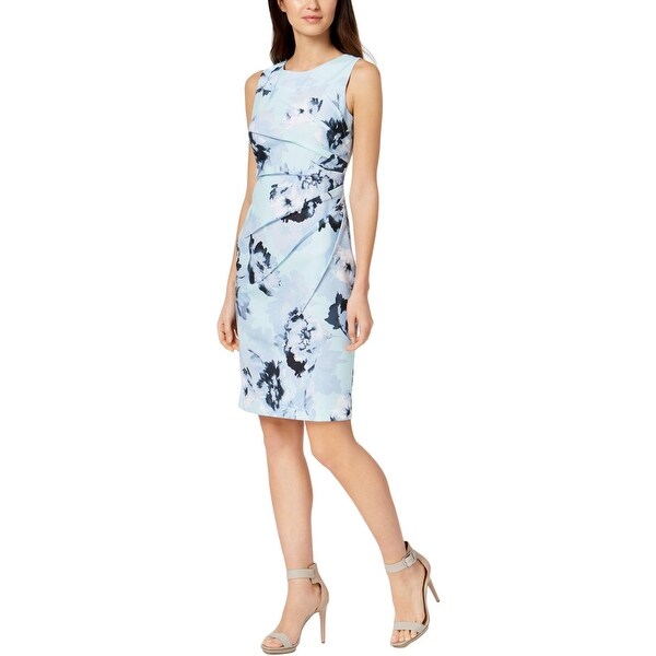 Calvin Klein Womens Wear to Work Dress Floral Print Knee-Length