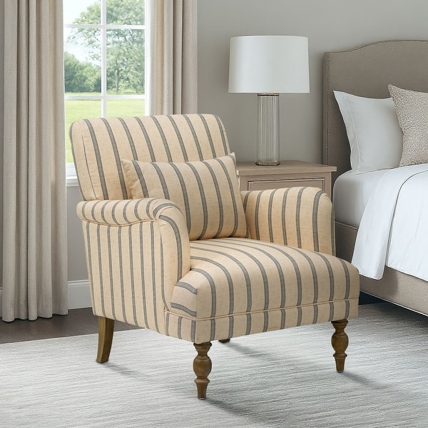 slide 2 of 10, Martha Stewart Amanda Accent Chair - 30''W x 34''D x 36''H Linen/Blue
