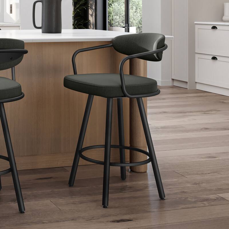 Amisco Ernesto Swivel Counter and Bar Stool with Arms