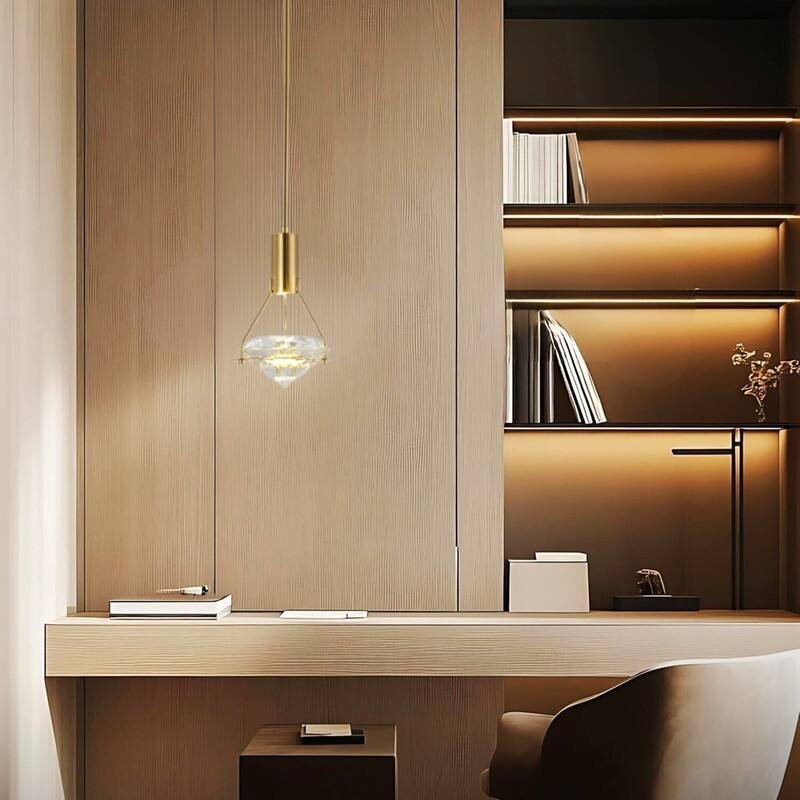 3 Pack Crystal lights gold pendant light Crystal hanging light