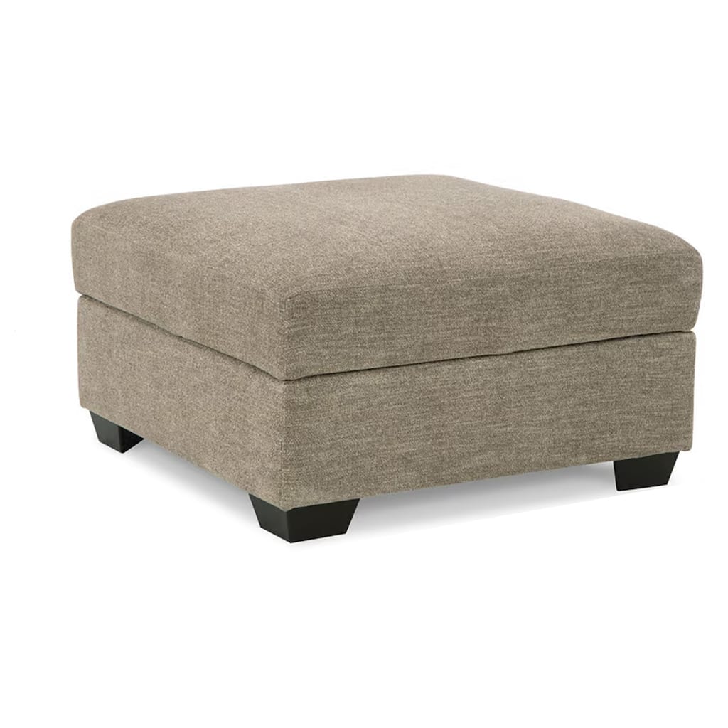 Croi Ottoman, 36 Inch, Hidden Storage with Cup Holders, Taupe Gray