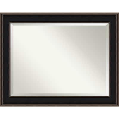 Beveled Wood Wall Mirror - Mezzanine Espresso Frame - Outer Size: 48 x 38 in