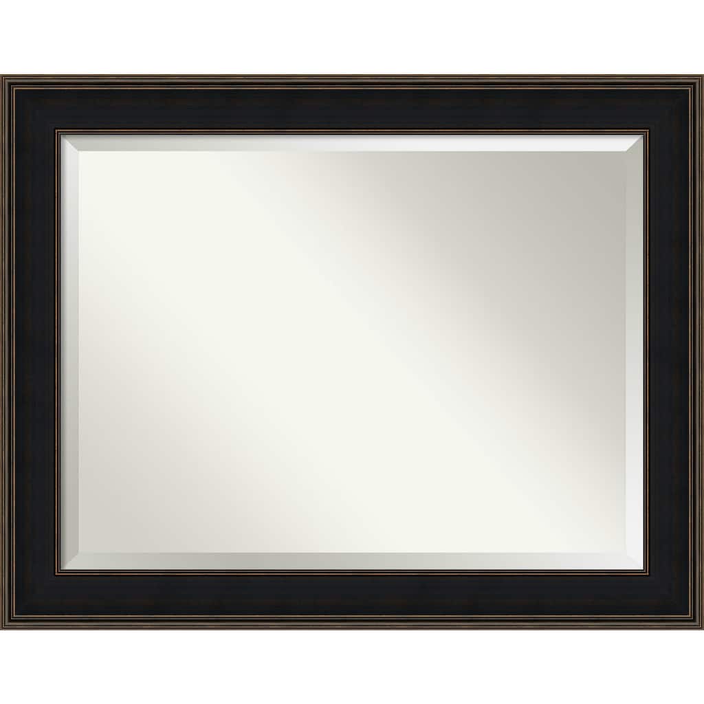 Beveled Wood Wall Mirror - Mezzanine Espresso Frame - Outer Size: 48 x 38 in