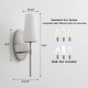 preview thumbnail 20 of 21, KAWOTI 16" 1- Light Wall Sconce with Opal Glass Shade