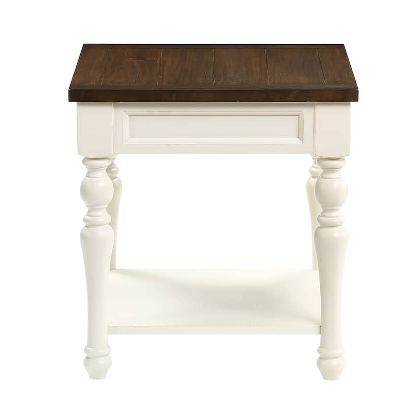 Steve Silver Jillian Ivory and Mocha Wood 3-piece Occasional set