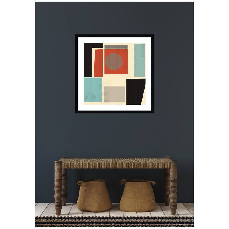Kate and Laurel Geometric Harmony by THE MIUUS STUDIO Framed Wall Art Print