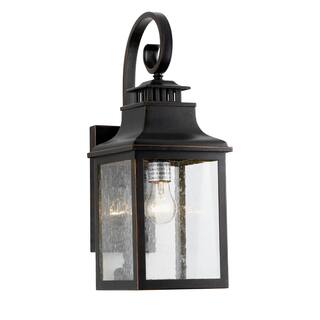 Morgan 1 Light Outdoor Wall Mounted Lighting-Oil Rubbed Bronze Finish - Oil Rubbed Bronze - Oil Rubbed Bronze