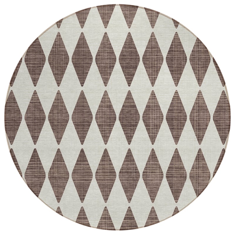 Machine Washable Indoor/ Outdoor Chantille Argyle Rug