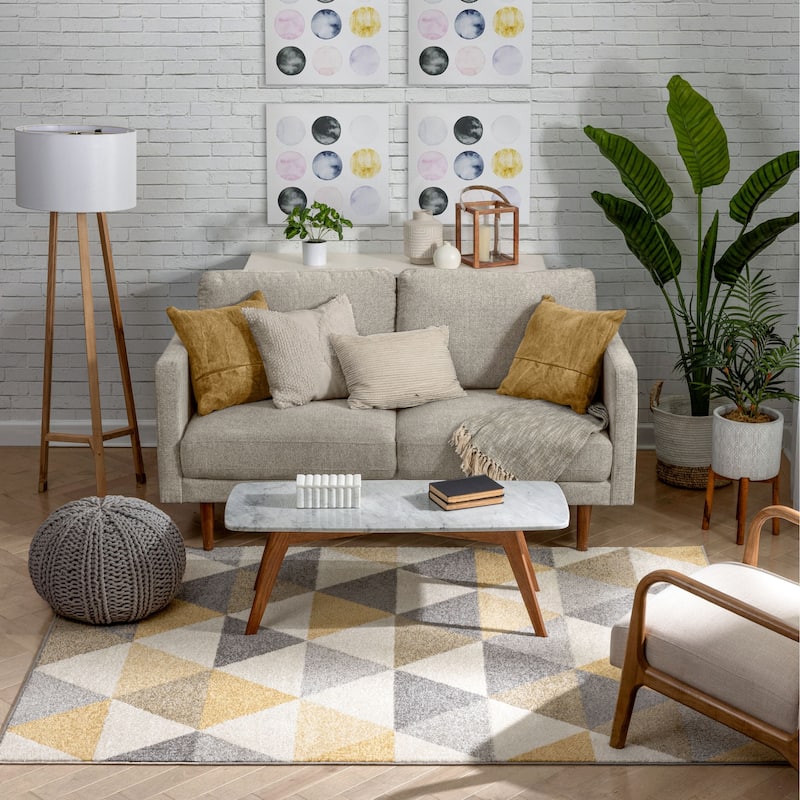 Well Woven Mid Century Modern Geometric Area Rug - 5'3" x 7'3" - 5'3" x 7'3"