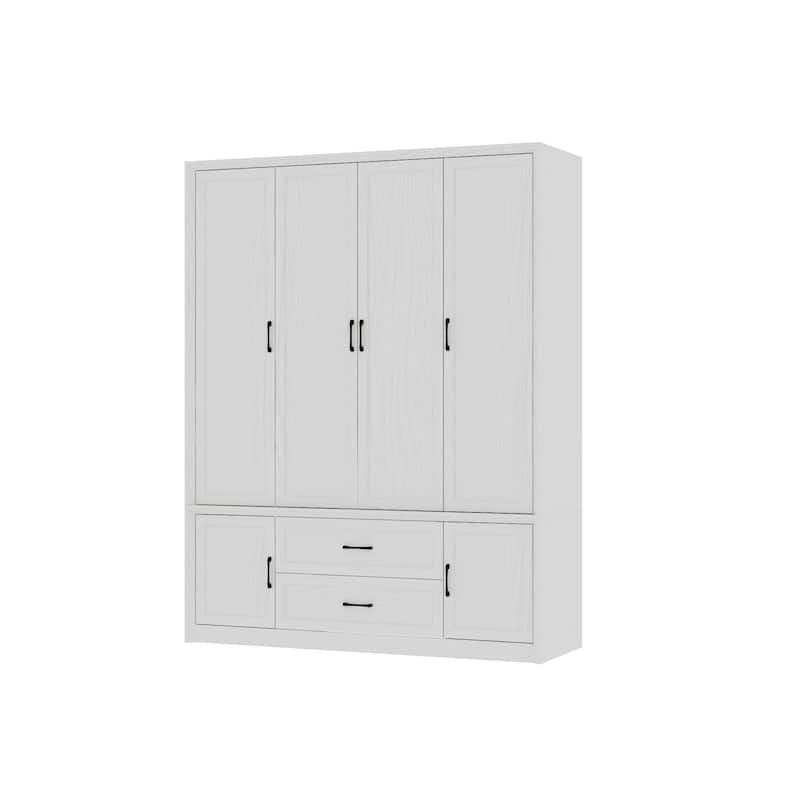 TV Stand for 70" TV Media Console Entertainment Center with Cable Management Hole White/Brown