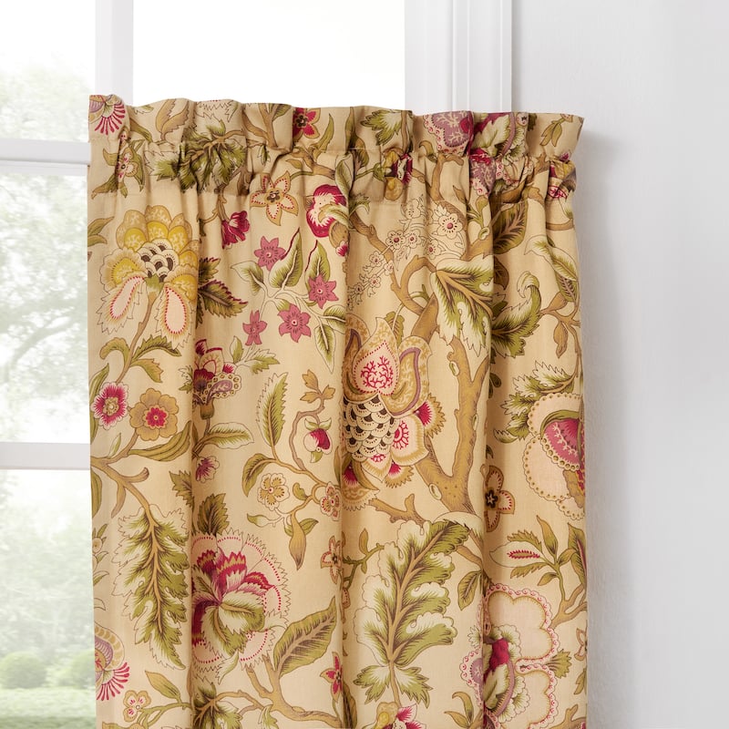Waverly Imperial Dress 100% Cotton Sateen Window Tier Pair 26 X 24 Porcelain