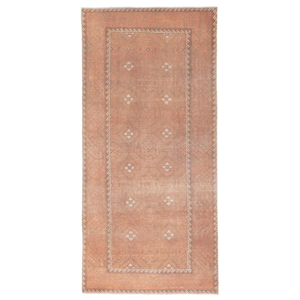 ECARPETGALLERY Hand-knotted Antalya Vintage Copper Wool Rug - 4'2 x 8'10