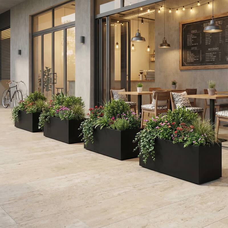 Metal Planters for Outdoor Plants Planter Box