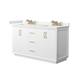 Option White / White Quartz Top / Satin Bronze Hardware