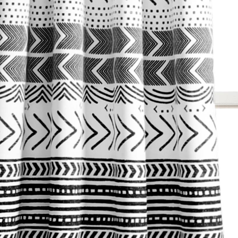 Lush Decor Hygge Geo Room Darkening Window Curtain Panel Pair