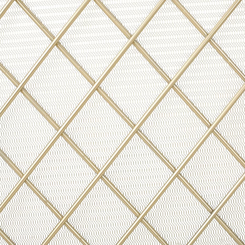 Roomfitters Modern Geometric Fireplace Screen, Single-Panel Design with Stylish Circle Patterns and Durable Mesh