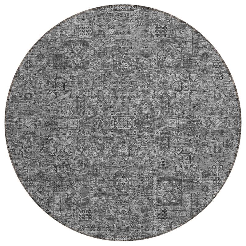 Machine Washable Indoor/ Outdoor Chantille Vintage Traditional Rug
