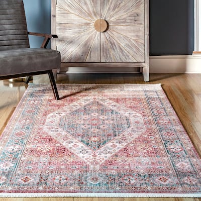 Nuloom Medallion Harris Faded Area Rug