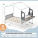 preview thumbnail 3 of 8, Gymax Full Size Kids House Bed w/ Study Desk & Removable Box Drawers