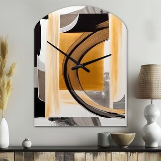 Designart - Glam Art Deco Abstract III - Abstract Wall Clock in ...