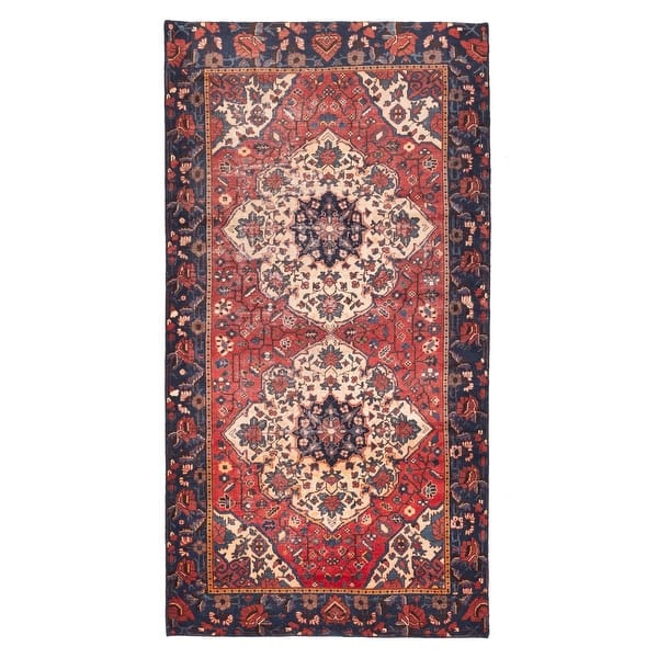slide 2 of 9, ECARPETGALLERY Hand-knotted Antalya Vintage Red Wool Rug - 5'1 x 9'7